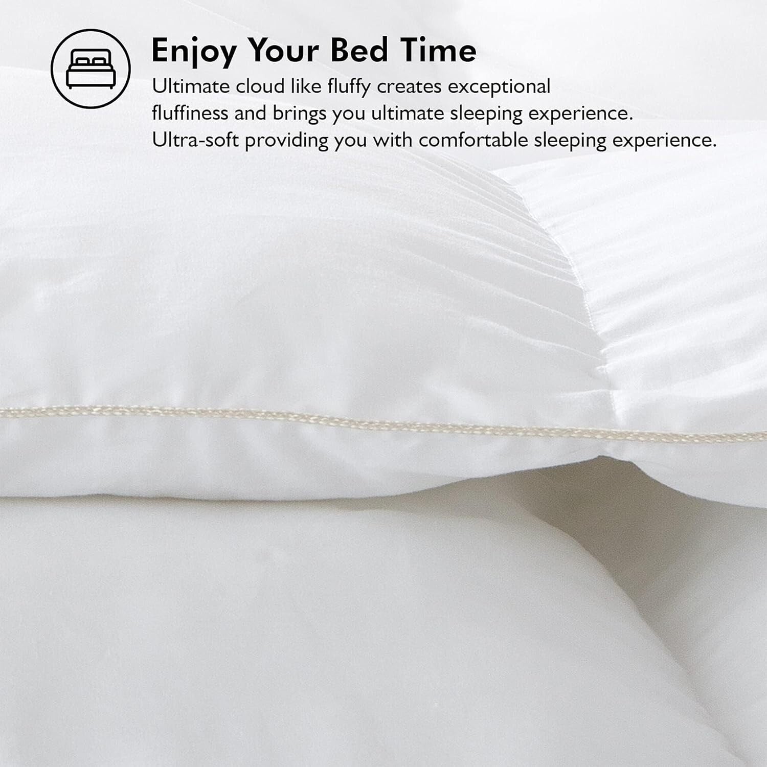 Cloud-Like 65 oz Oversized King Goose Down Fiber Comforter - 100% Cotton Cover