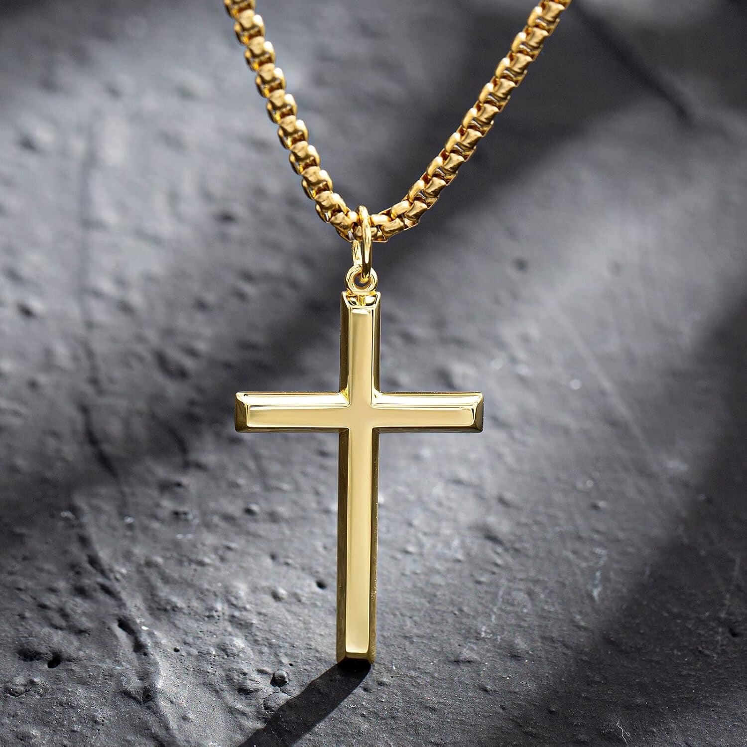 Durable Sterling Silver Cross Pendant Necklace for Faithful Men - Gift Ready