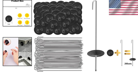 Compact 200 Stainless Steel Solar Panel Clips for Effective Critter Protection