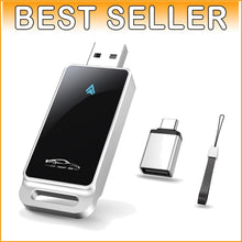 Load image into Gallery viewer, Compact Plug &amp; Play Android Auto Wireless Adapter - Supports Voice Assistant