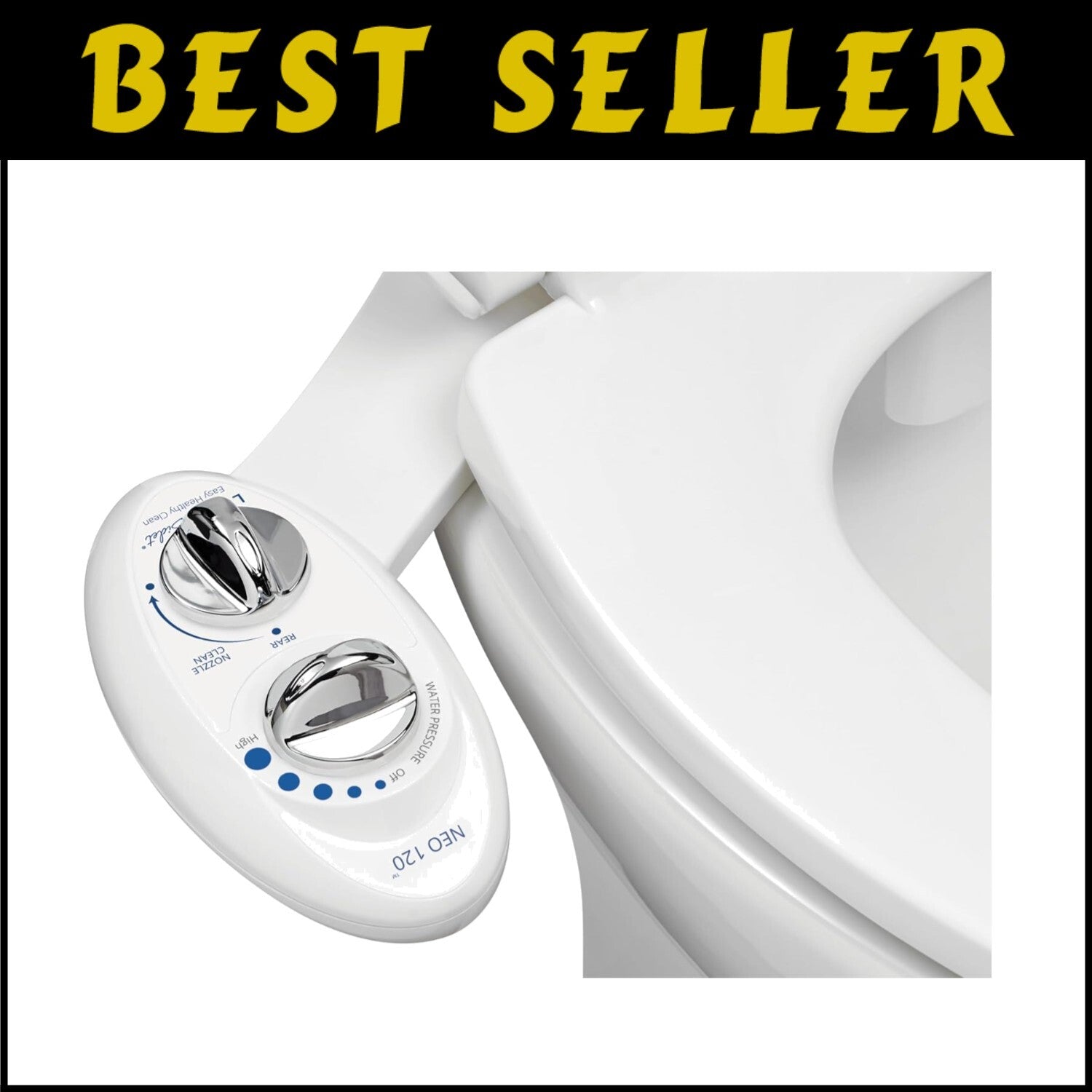Gentle Cleaning NEO 120 Bidet with Dual Function Sprayer - White & Compact