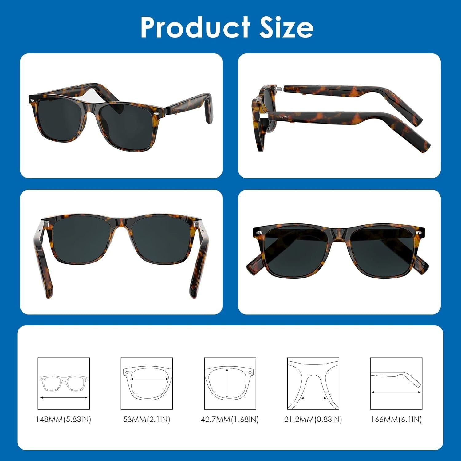 Smart Eyewear with AI Translation & Music Features - Ideal for Travel & Meetings