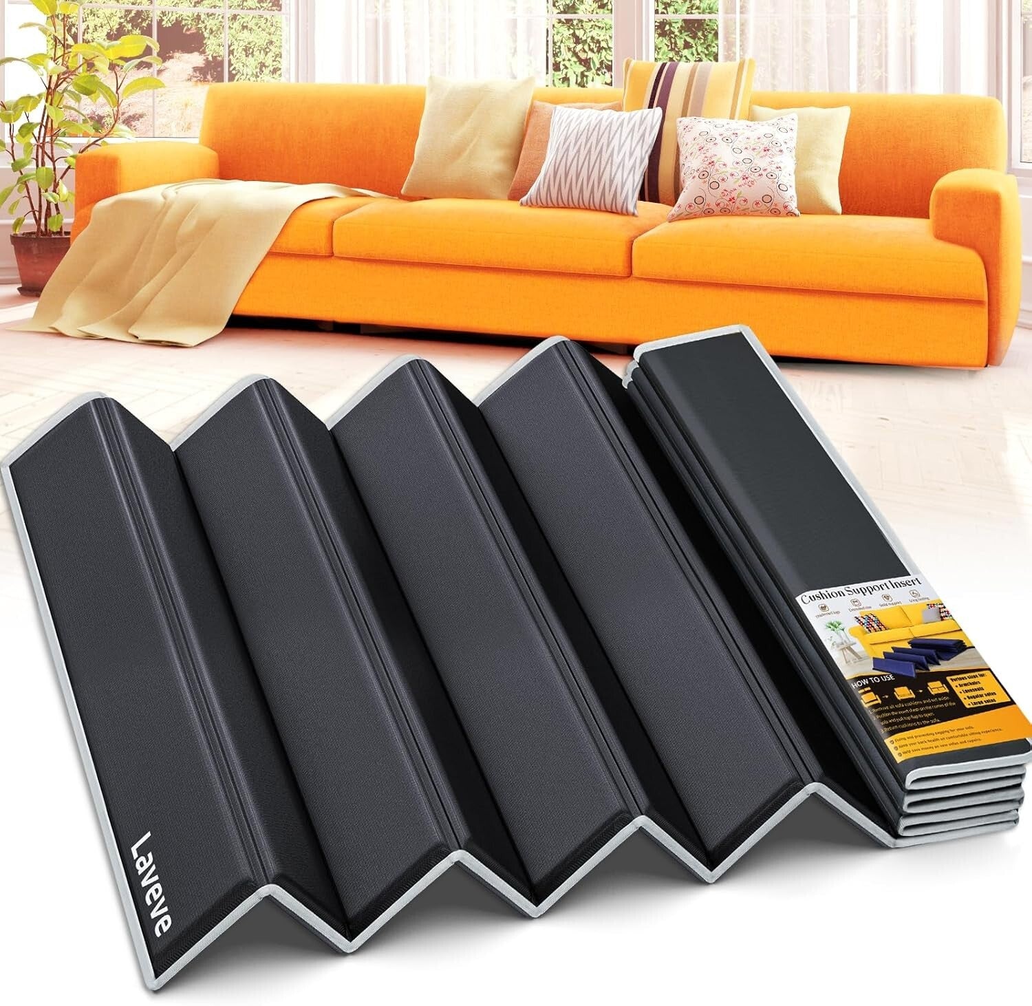 20.5''x81'' Heavy-Duty Couch Cushion Insert - Promotes Healthy Sitting Posture