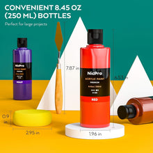 Load image into Gallery viewer, Premium 18-Color Acrylic Paint Bundle - 8.45 Fl Oz Bottles for All Surfaces