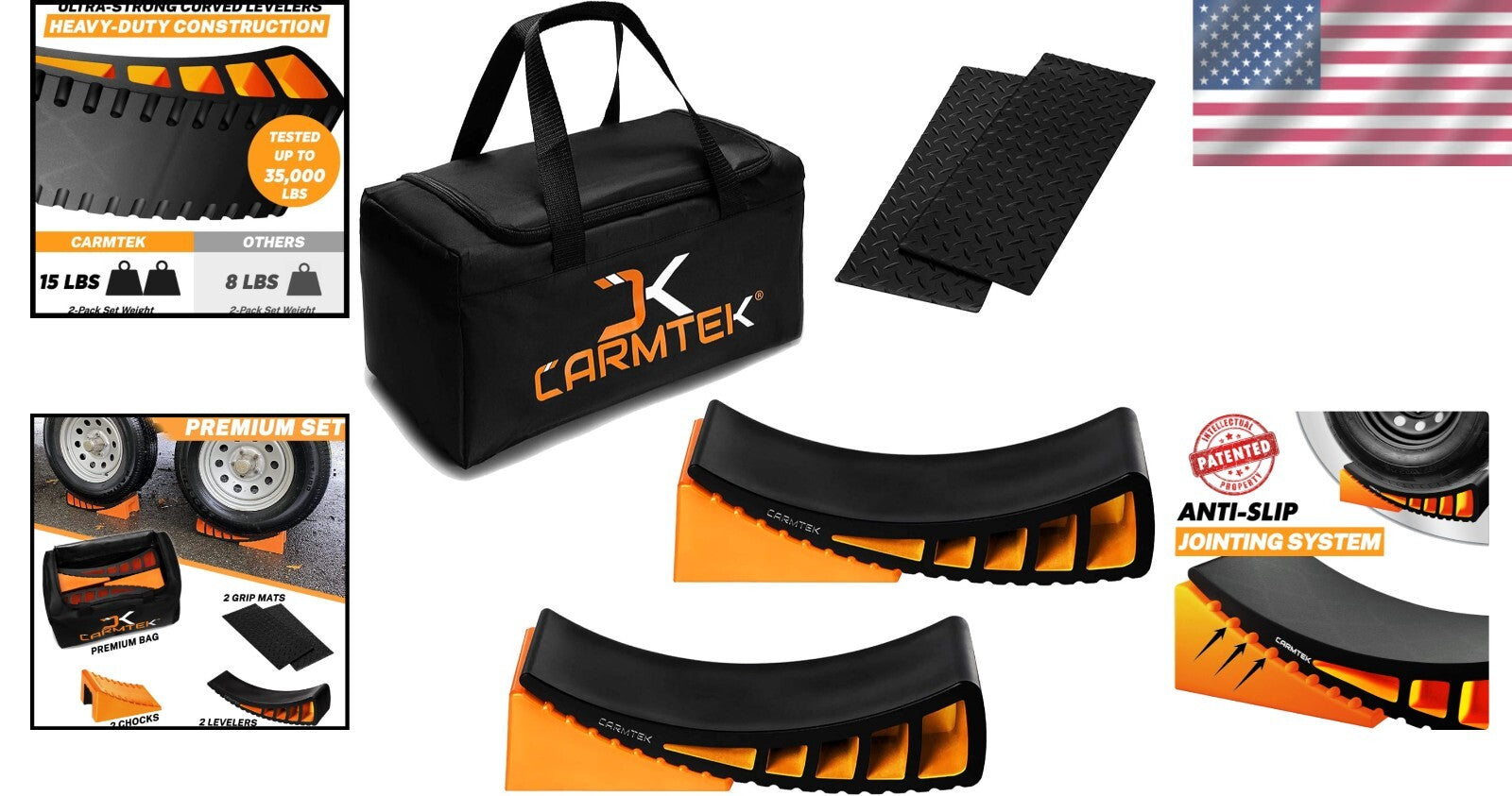 Effortless RV Leveling Kit - Premium Camper Levelers with Carry Bag Included