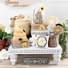 Load image into Gallery viewer, Handmade Wooden Decorative Tiered Trays - Set of 3 for Kitchen &amp; Tabletop