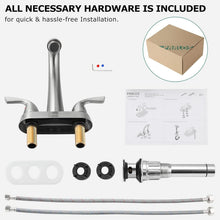 Load image into Gallery viewer, Elegant 2-Handle Bathroom Sink Faucet in Brushed Nickel - Water Efficient Design