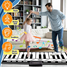 Load image into Gallery viewer, Portable 6ft Musical Play Mat with 8 Instrument Sounds &amp; Family Fun Modes