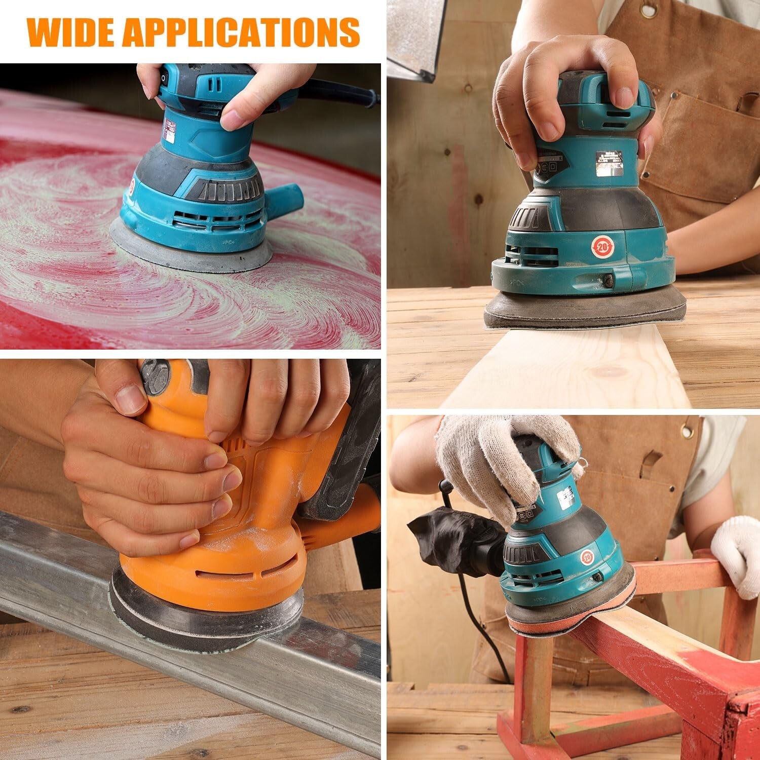 Efficient 100 Pack of 6" Assorted Sanding Discs for Ultimate Surface Finishing