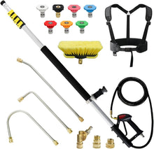Load image into Gallery viewer, Lightweight 24 FT Pressure Washer Extension Wand with Ergonomic Grip and Nozzles