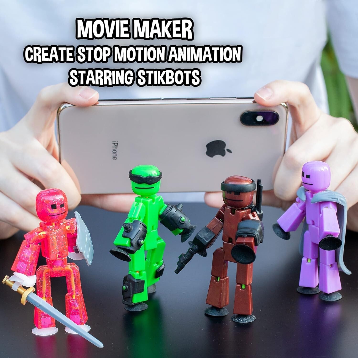 Collectable Off The Grid 6 Pack - Poseable Figures with Stop Motion Accessories