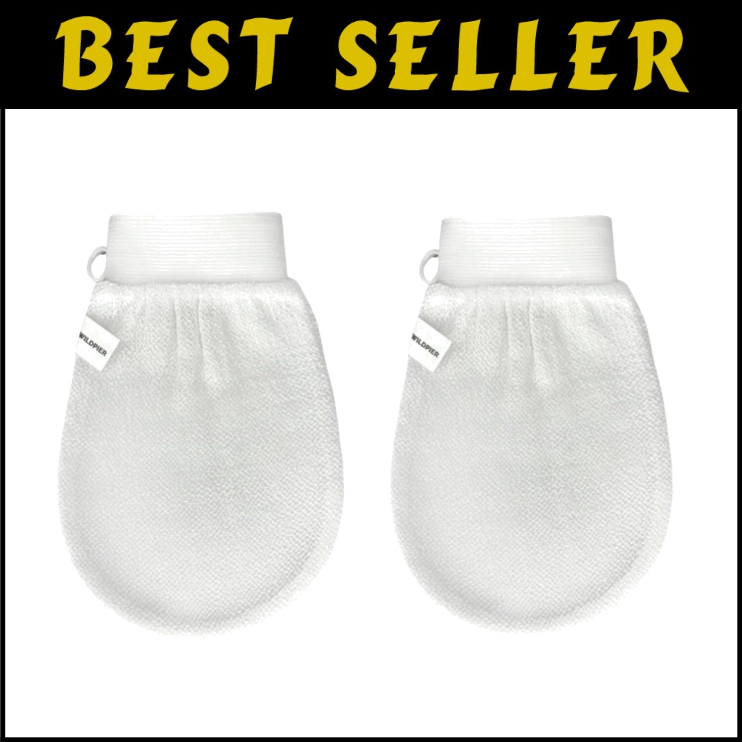 Luxe 2 Pack Exfoliating Gloves - Gentle Body Scrub for Soft, Radiant Skin