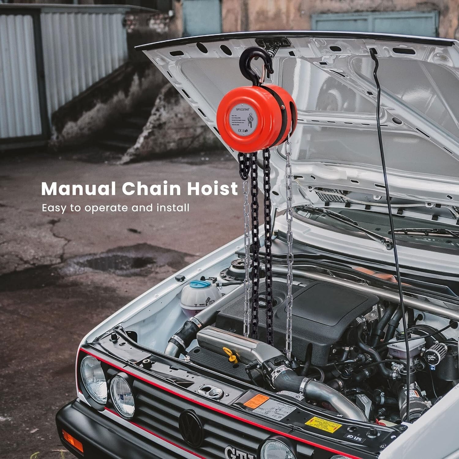 Versatile 1 Ton Manual Chain Hoist for Factories and Workshops - Safe & Sturdy