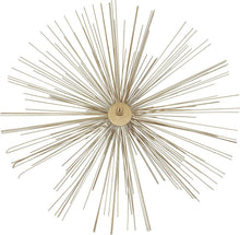Load image into Gallery viewer, Contemporary Gold Starburst Wall Sculpture - 32" Metal Art for Living Rooms