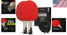 Load image into Gallery viewer, Premium Carbon Ping Pong Paddles - Pro-Level Rackets with 7-Ply Control | 2-Pack