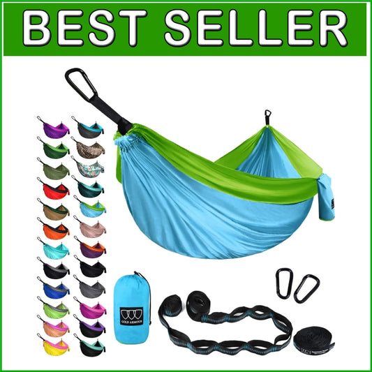 Compact Double Hammock with Heavy-Duty Straps - Ideal for Camping Adventures