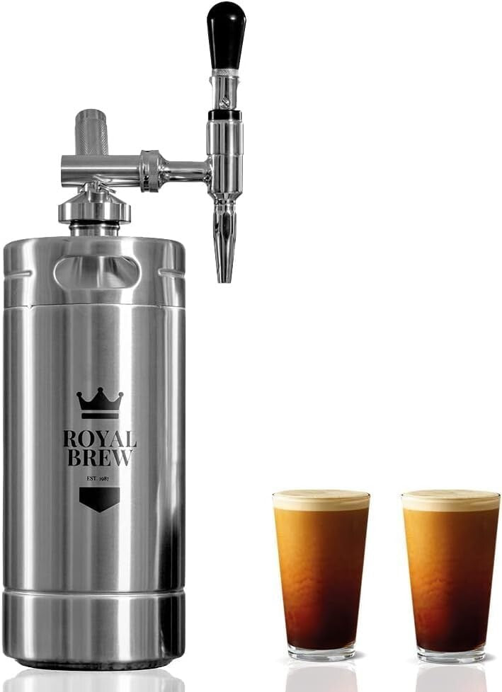 Stainless Steel Nitro Cold Brew Coffee Maker - 128 Oz, Perfect for Coffee Lovers