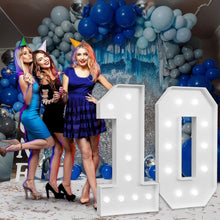 Load image into Gallery viewer, Interactive Light-Up Number 10 Kit - Perfect for Milestone Birthday Parties