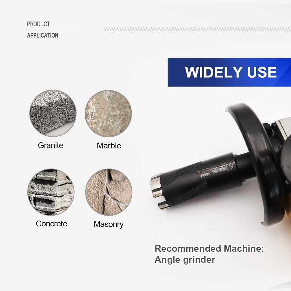 Ultra-Durable 3 Inch Diamond Core Drill Bits for Marble, Granite, and Brick