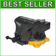 Load image into Gallery viewer, Industrial 6-Inch Bench Vise - Cast Iron, Replaceable Jaws &amp; Polished Anvil