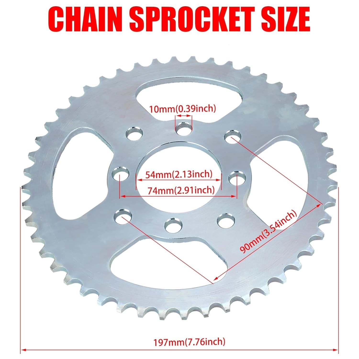 Durable 1" Bore Heavy Duty Sprocket Kit with 420 Chain for Drift Trikes & Karts