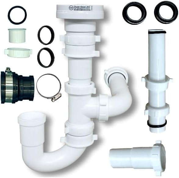 1-1/2" Air Admittance Valve Trap Assembly Kit with Dual Sealing Protection