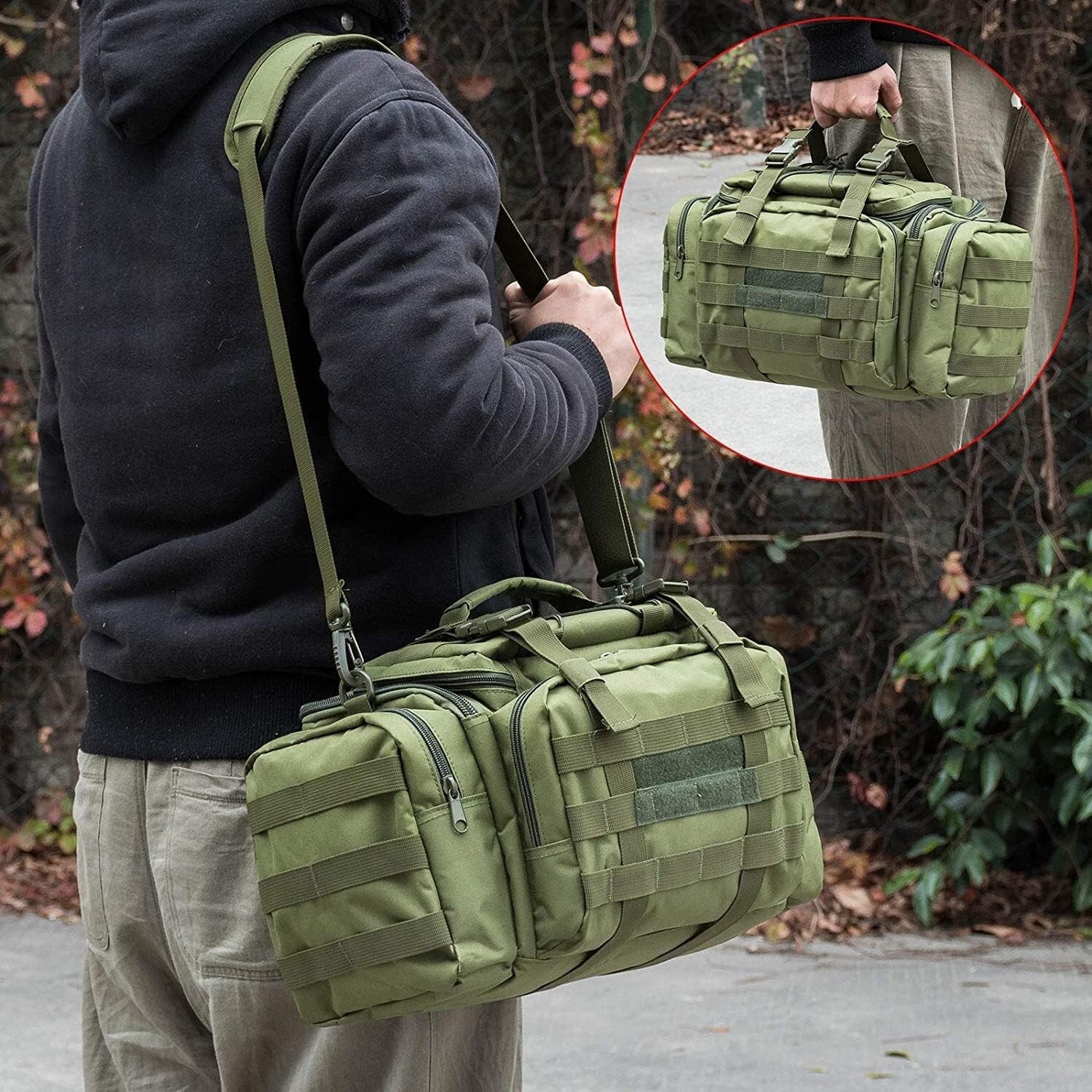 Durable Fishing Tackle Bag with 60 Assorted Lures - Lightweight & Convenient