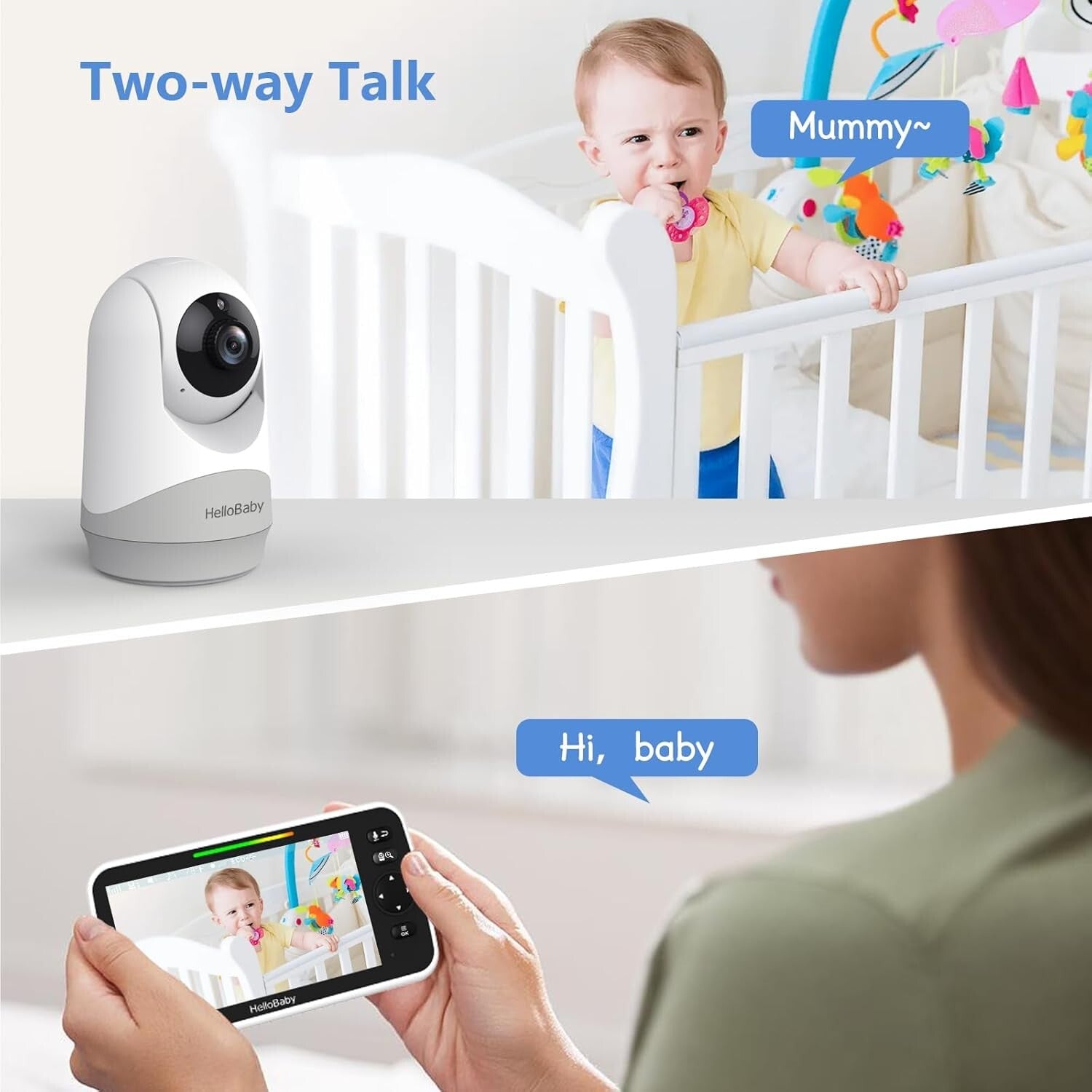 Video Baby Monitor with 6” IPS Screen & 4000mAh Battery - Ultimate Safety