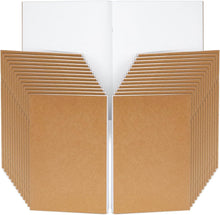 Load image into Gallery viewer, Durable Unlined Kraft Paper Notebooks - 24 Pack for School and Creative Projects