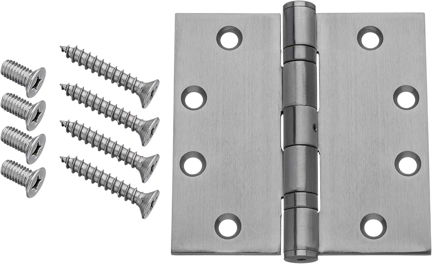 Classic Full Mortise Ball Bearing Door Hinges - 4-1/2" x 4-1/2" Stainless Steel