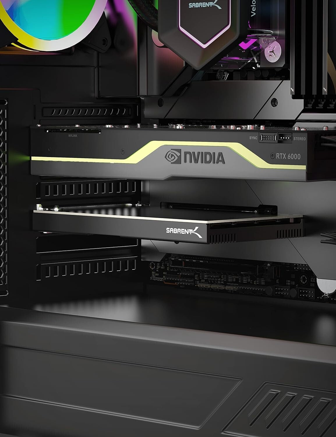 High-Performance 4-Drive NVMe SSD Adapter Card with Thermal Management