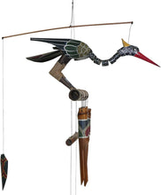 Load image into Gallery viewer, Hand-Painted Bamboo Wind Chime - Unique Bobbing Head Bird Garden Decor