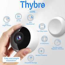 Load image into Gallery viewer, 2-Pack 2K Wireless Security Cameras with AI Motion Detection &amp; Night Vision
