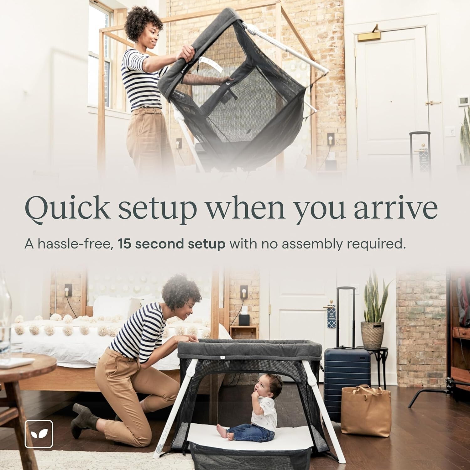 Certified GreenGuard Lotus Portable Crib - Safe Travel Bed for Babies & Toddlers