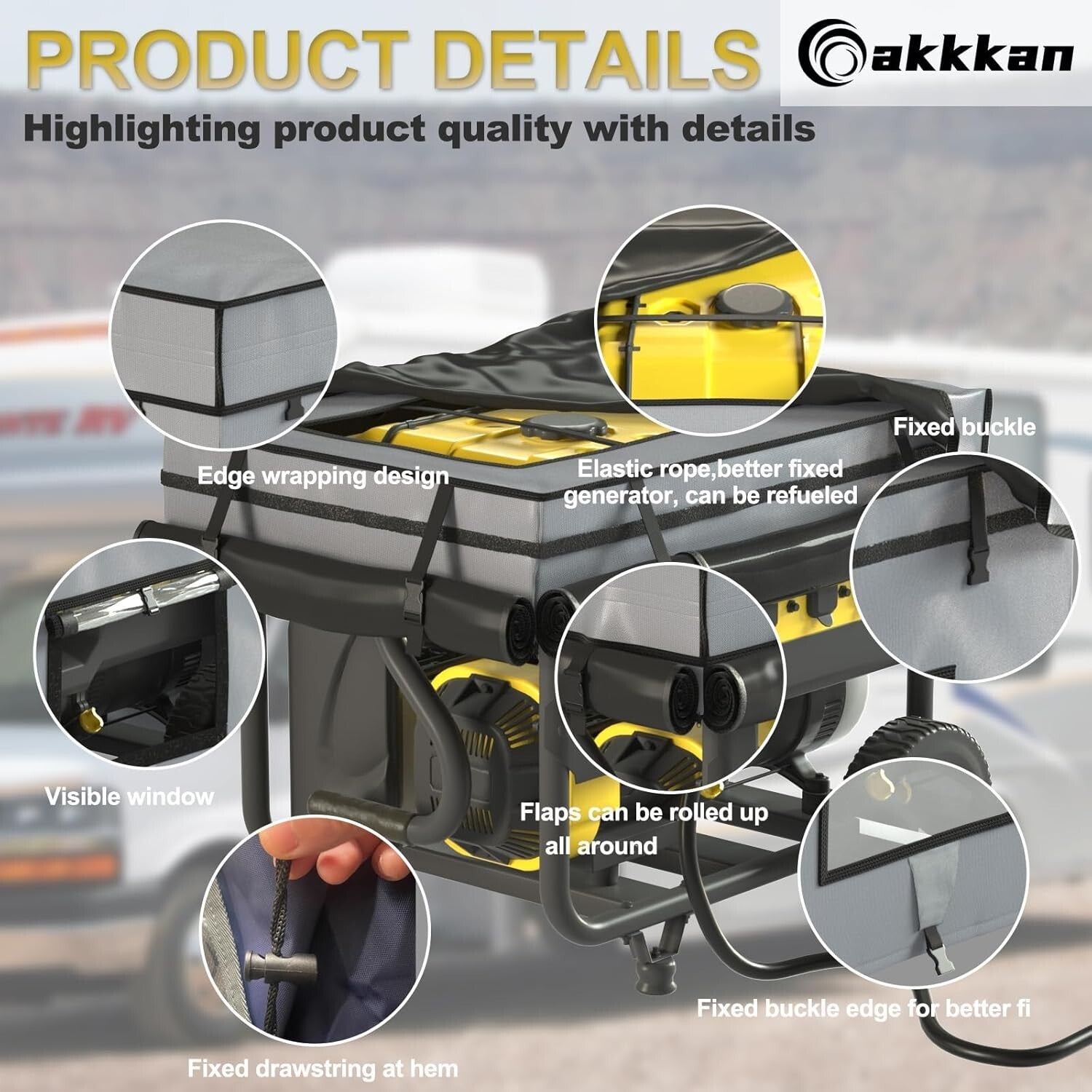 Heavy-Duty Waterproof Generator Cover for 3000W-10000W, All-Weather Protection