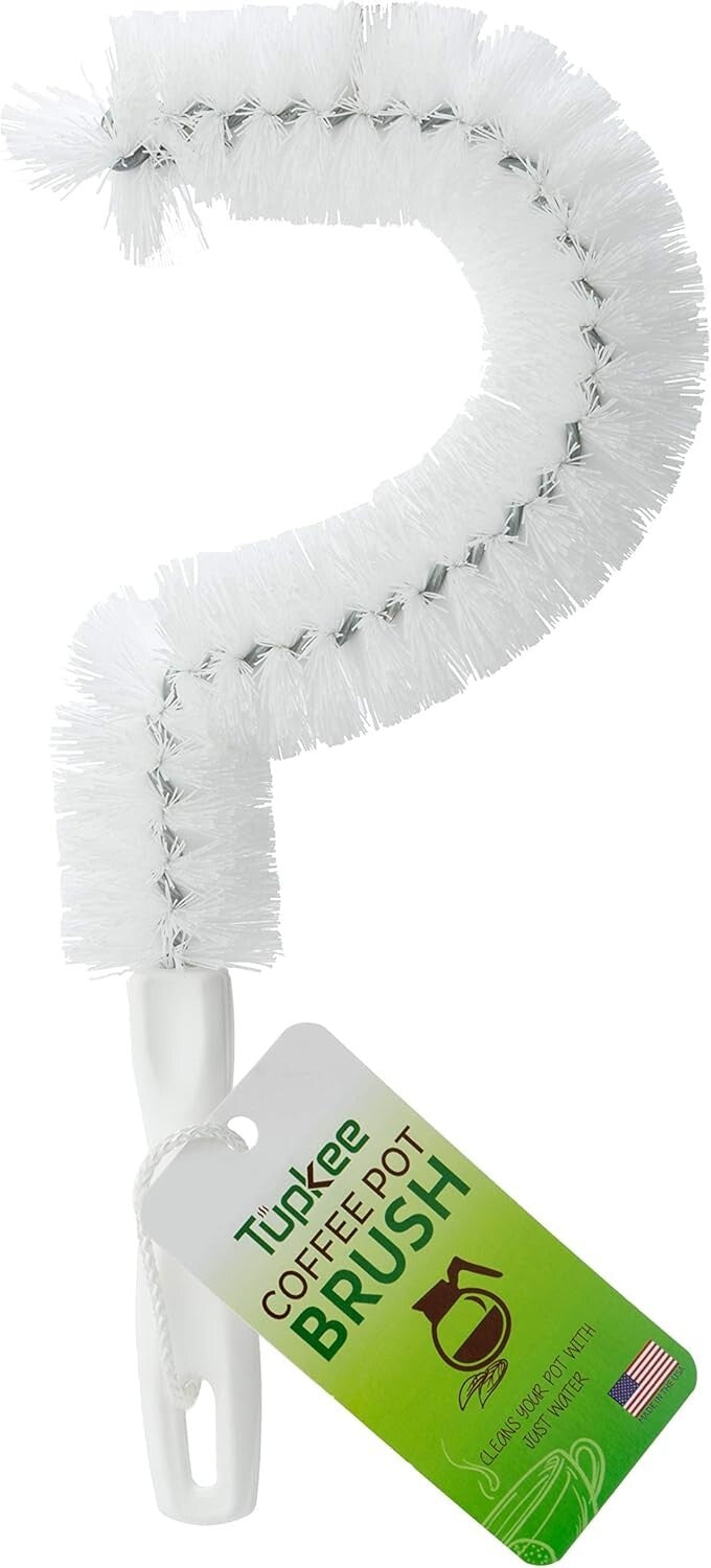 Ergonomic 12-Cup Coffee Decanter - Shatter-Resistant with Non-Scratch Brush