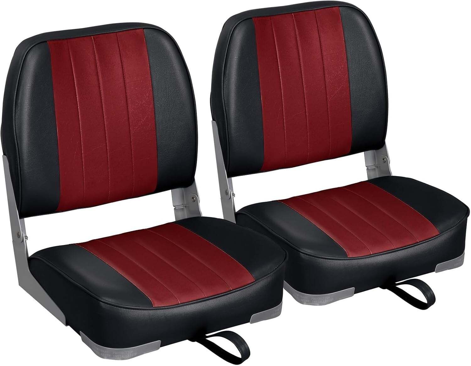 Durable Low Back Folding Boat Seats for Ultimate On-Water Comfort - 2 Seats