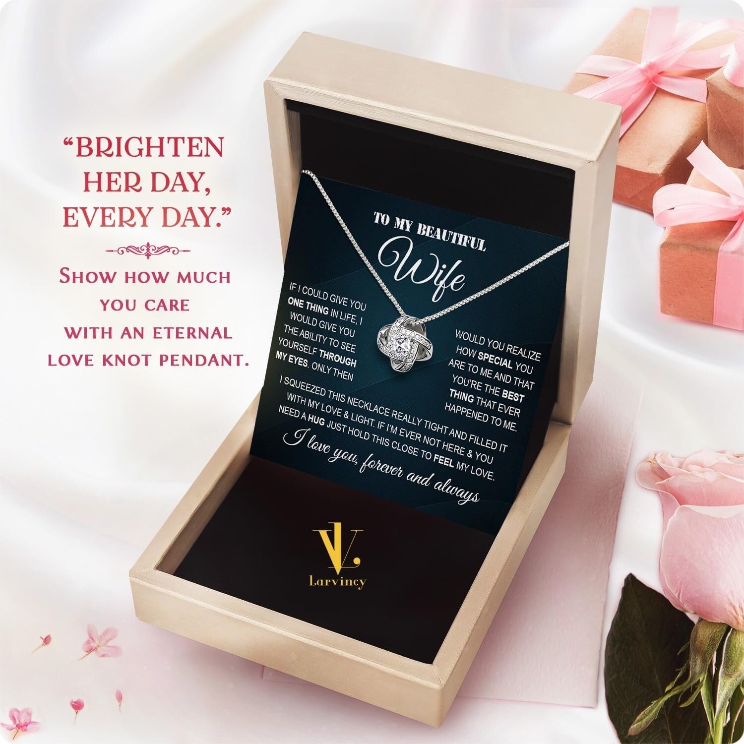 Elegant 14K Gold Necklace with Heartfelt Message - Perfect for Special Occasions