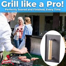 Load image into Gallery viewer, Extra-Large Cast Iron Grill Press Set - 3 Pre-Seasoned Weights with Wood Handles