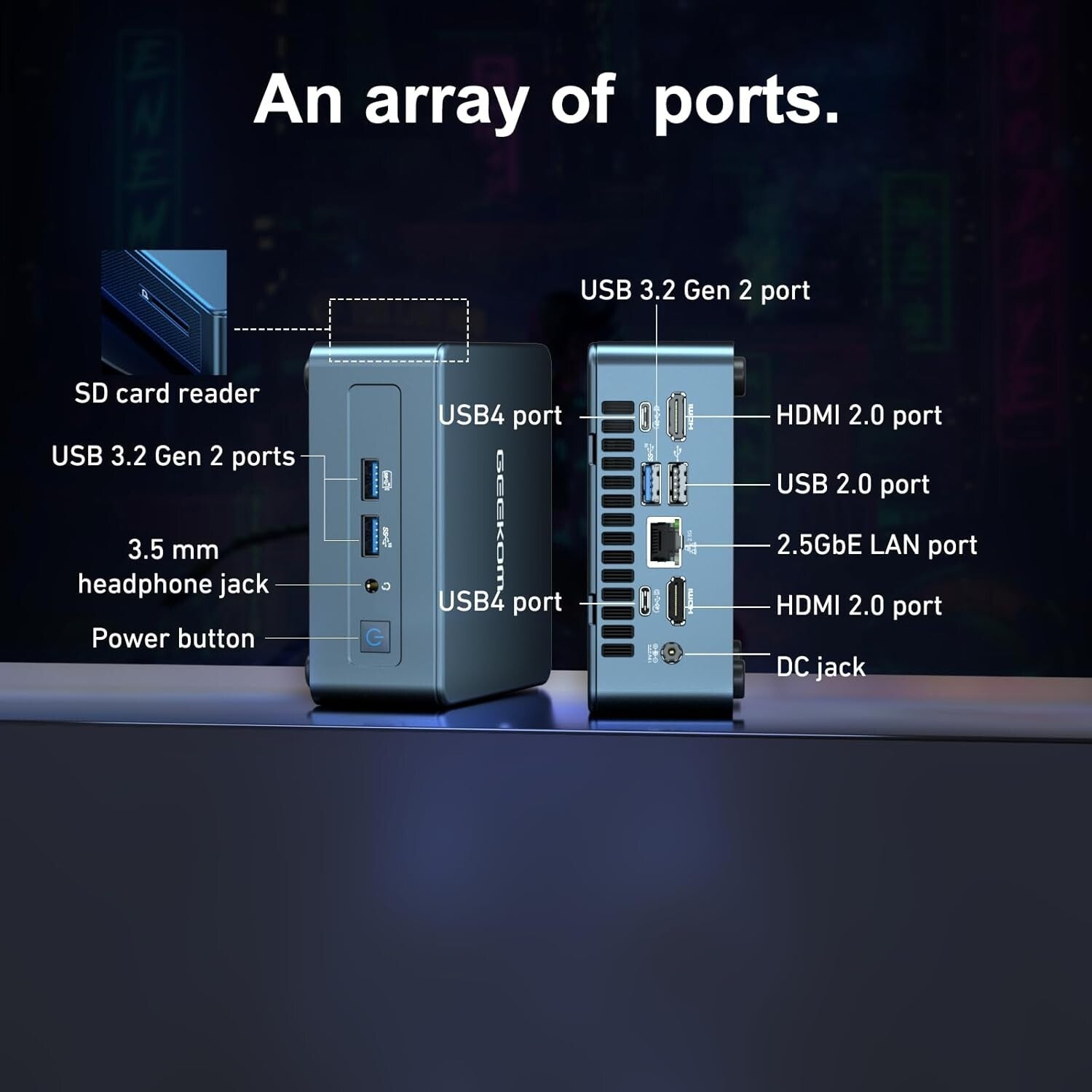 Compact Mini PC IT13 - 14 Cores, 5.4GHz Intel i9, 8K Support & Fast Wi-Fi 6E