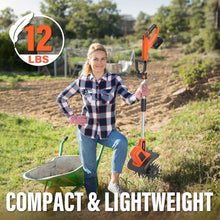 Load image into Gallery viewer, 20V Cordless Tiller Cultivator with 48 Steel Tines for Efficient Gardening