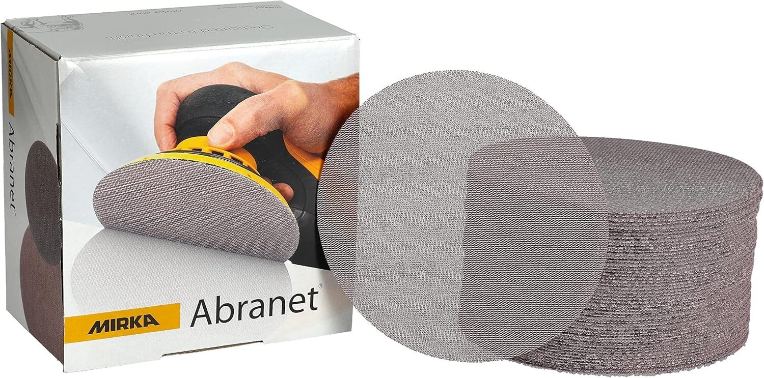 Abranet 6'' Ultra Fine Sanding Discs, 600 Grit - 50 Dust-Free Mesh Discs