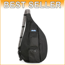 Load image into Gallery viewer, Versatile Black Sling Pack with Adjustable Rope Strap - Iconic Outdoor Style