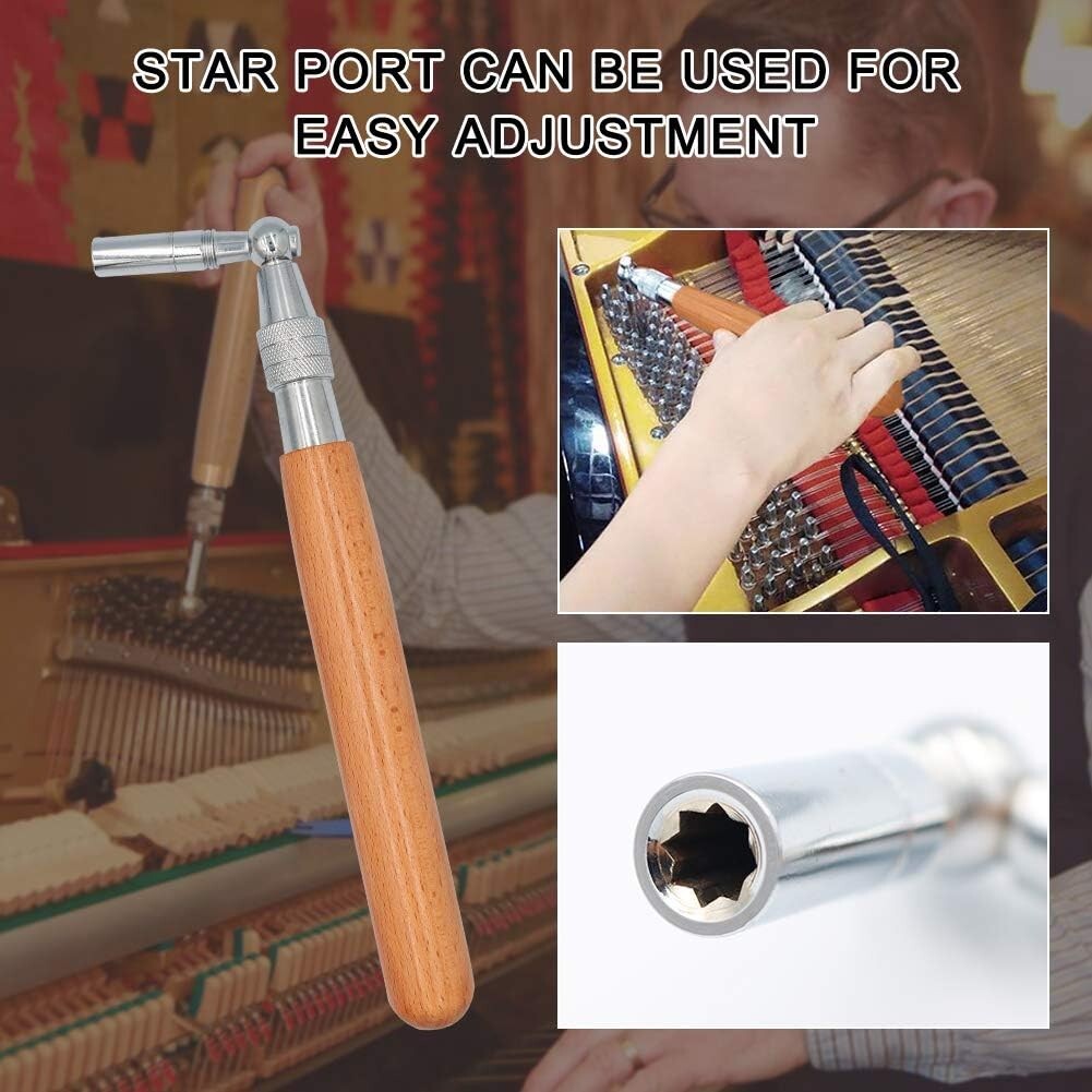 16-Piece Professional Piano Tuning Kit with Toolbox for Grand & Upright Pianos