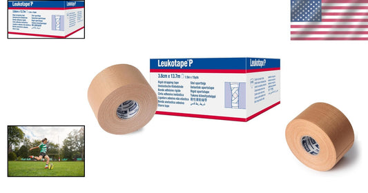 High Adhesive Leukotape P Sports Tape - Ideal for Sprains & Strains, Pack of 5