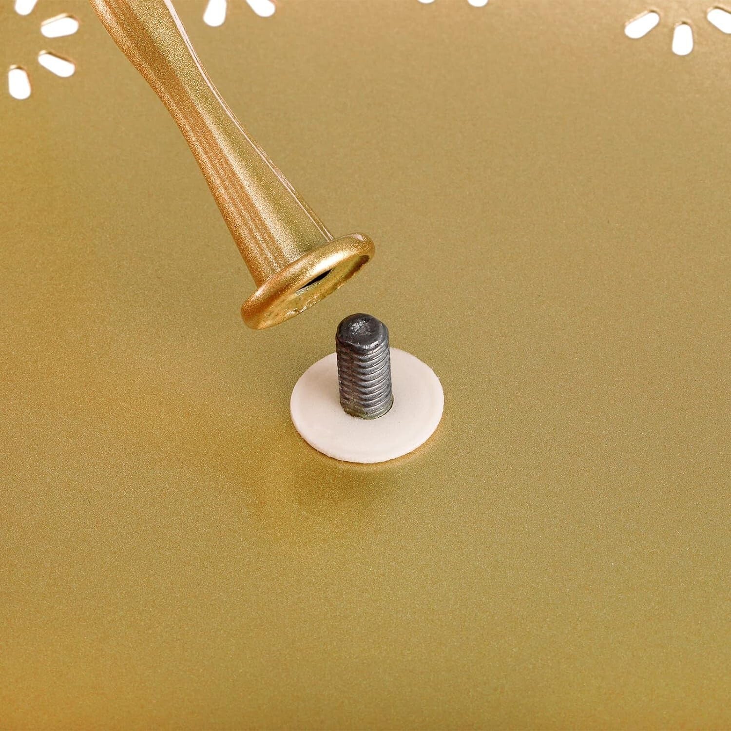 Versatile Gold Metal Dessert Towers - 10-In-1 Cake Stand Set for Celebrations