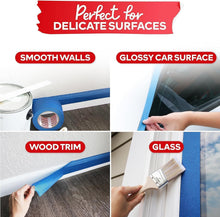 Load image into Gallery viewer, Bulk Blue Painters Tape - 3-Inch x 60-Yards, 12 Rolls for Sharp, Mess-Free Lines