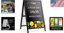 Load image into Gallery viewer, Weatherproof A-Frame Sandwich Board with 2 Corrugated Plastic Posters Included