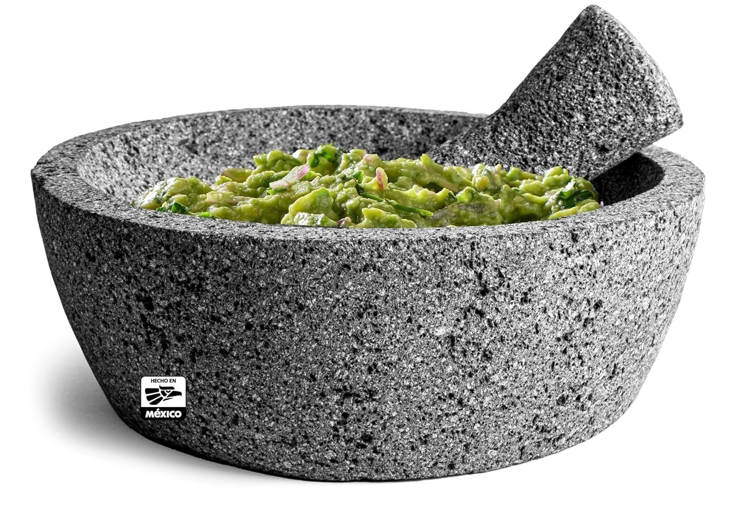 Durable Hand-Carved Molcajete Mortar & Pestle - 8 Inches of Culinary Tradition
