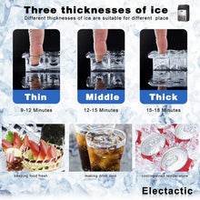 Load image into Gallery viewer, Commercial 48 lbs Stainless Steel Ice Maker with Quick 00 Lbs Daily Production